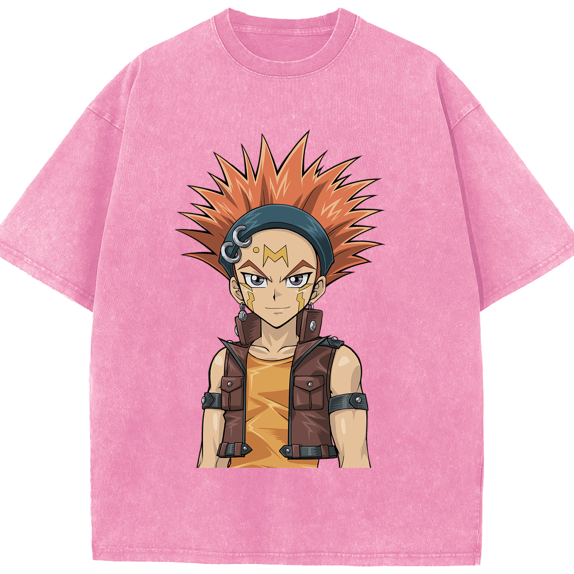 （画像用） 遊☆戯☆王 Yu-Gi-Oh! 綿100% ヴィンテージ風 半袖Tシャツ（フロントプリント）